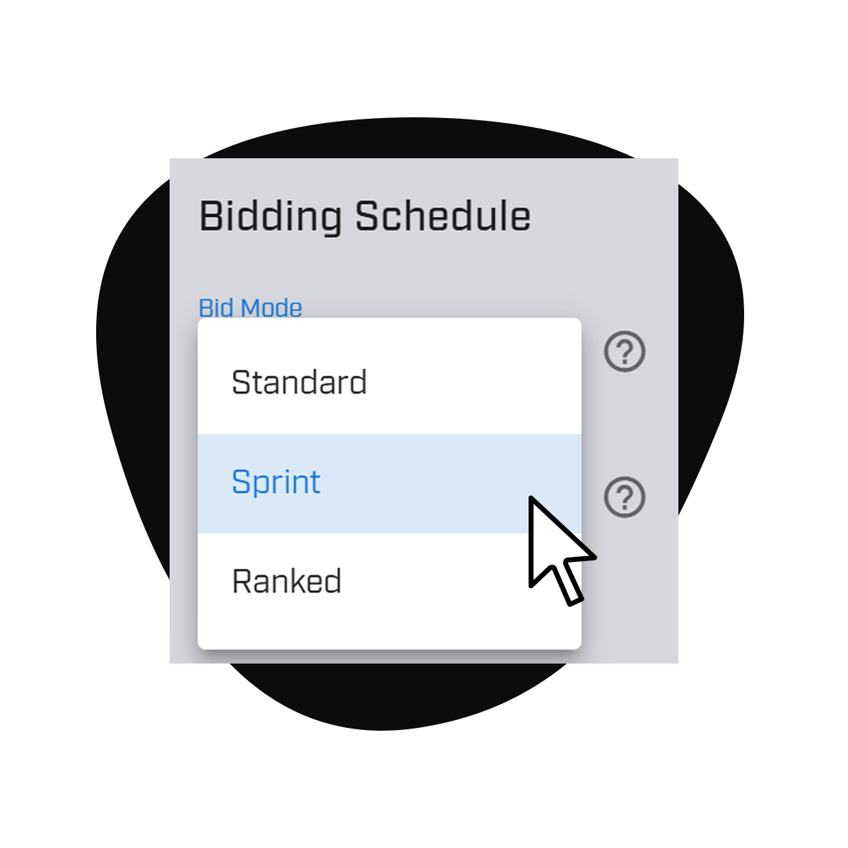 selecting bidding mode-min selecting bidding mode